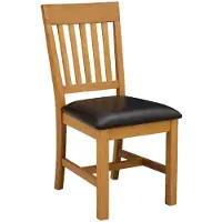 vidaXL Eetkamerstoel 2 st Massief Eikenhout Zwart 45 x 59 x 92 cm