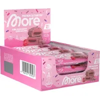 More Nutrition More Protein Satisbites | Pink Raspberry Cheesecake (Pink Design) | Eiwitreep | Geen toegevoegde suiker |