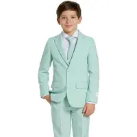 Opposuits kostuum Daily petrol/mintgroen Jongens Polyester Reverskraag - maat 98/104
