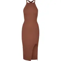 Urban Classics Gebreide jurk roestrood
