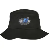Mister tee Hoed 'Le Papillon' lichtblauw / lichtgrijs / zwart