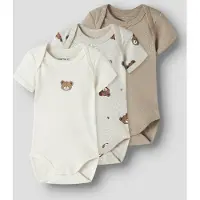 Name it Rompertje/body taupe / bruin / brokaat / natuurwit