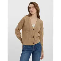 Vero Moda Gebreid vest 'VMLea' mokka