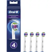 Oral-B 3D White - Met CleanMaximiser-technologie - Opzetborstels - 4 Stuks