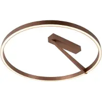 Lucide APPLAUSE - Plafonnière - Ø 60 cm - LED Dimb. - CCT - 1x40W 2200K/4000K - Koffie - Premium