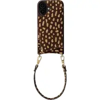 Selencia Nova Real Leather Backcover met Koord en Pashouder voor de Apple iPhone 16 - Fawn Chic