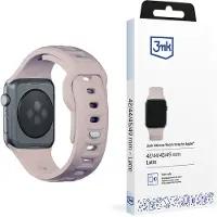 3mk Protection Siliconen horlogebandje różowobeżowy/ latte dla Apple Watch 42/44/45/49mm (Silicone, Roestvrij staal, 3, 4, 9, Ultra), Horlogebandjes, Beige