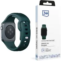3mk Protection Siliconen horlogebandje zielony/ evergreen dla Apple Watch 42/44/45/49mm (Silicone, Roestvrij staal, 3, 4, 9, Ultra), Horlogebandjes, Groen
