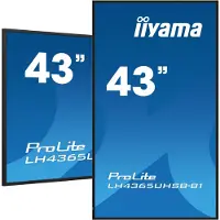 Iiyama ProLite LH4365UHSB-B1 Digital Signage display Energielabel: E (A - G) 108 cm (42.5 inch) 3840 x 2160 Pixel 24/7 Anti-burn-in-functie, Media