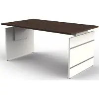 Kerkmann Büromöbelfabrik Form 4 Bureau Rechthoekig Wengé 1.600 (B) x 800 (D) x 760 (H) mm