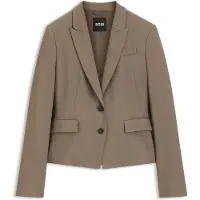 BOSS Slim-fit blazer van stretchgabardine Maat 44