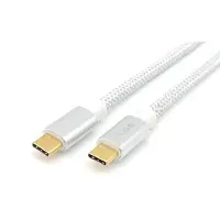 Equip USB-kabel 0,5 meter USB 3.2 Gen 2 (3.1 Gen 2) USB C Zilver, Wit