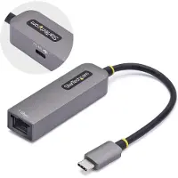 StarTech.com .com USB-C naar Ethernet adapter, netwerkkaart, 1 Gbps - Netwerkadapter - USB-C 3.2 Gen 1 - Gigabit Ethernet + USB-C 3.2 Gen 1 - Ruimtegrijs