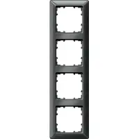 Siemens inbouwframe, 4-voudig, DELTA-lijn, carbonmetallic, 1 stuk.