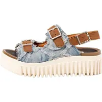 Art Dames Brighton blauw leren sandalen (41), Stof, 3 tot 5 cm, Gesp, Casual, Veelkleurig 11677S1H7003_0MU