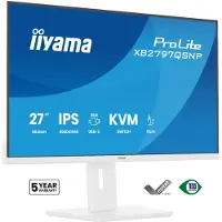 Iiyama XB2797QSNP-W1 ProLite Monitor 27" IPS QHD 350cd 1ms USB-C Dock 96W HDMI DP Daisy Chain USB HUB LAN HAS wit