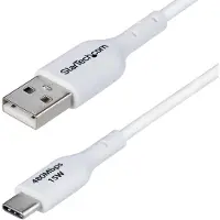 StarTech.com 1 meter witte USB-A naar USB-C oplaadkabel
