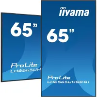 Iiyama LH6565UHSB-B1 signage display kiosk-ontwerp 163,8 cm (64.5") LED Wi-Fi 800 cd/m² 4K Ultra HD zwart, ingebouwde processor Android 11, 24/7