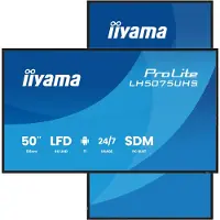 Iiyama LH5075UHS-B2AG Signage Display 50" VA Android 11 4K 500cd 24/7 3xHDMI DP LAN 2x10W WiFi iiSignage2