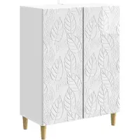 vidaXL Dressoir Hoogglans Wit 66 x 34,5 x 90 cm Bewerkt hout
