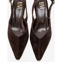 Forever & Always Dioris Leren Slingback Kitten Hak Pump