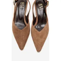 Forever & Always Dioris Leren Slingback Kitten Hak Pump