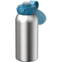 Mepal RVS drinkfles met flipdop Campus - 600 ml - Waterfles RVS - Lekdicht - Hygiënische deksel - Cool blue