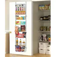 Vevor Pantrykastorganizer voor boven de deur, 9-laags hangende kruidenrekken van staal, verstelbare wandplanken, voor thuis, keuken en badkamer, wit