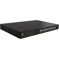 LevelOne GEP-2821: LevelOne switch, 28x GE, model GEP-2821, 19 inch, 390W, 24x PoE