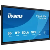 Iiyama TE6515A-B1AG 65inch Stijlvolle IFP iiWare21E 3840x2160 UHD IPS Android 14 16/128GB 2xHDMI DP 2xUSB-C VESA 600x400