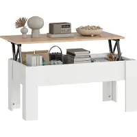 HOMCOM Salontafel - Spaanplaat - 100x50x45cm - Wit