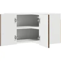 vidaXL Wandhoekkast LUCCA Bruin eiken 57 x 57 x 40 cm Bewerkt hout