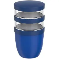 Mepal Ellipse Yoghurt beker 3-delig 500 ml + 200 ml + 200 ml – Vivid blue - Mueslibeker & Soepbeker to go - Lunchpot - Yoghurt beker - Mueslibeker & Soepbeker to go - Lunchpot