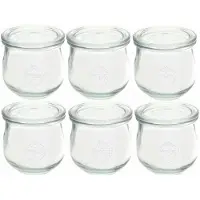Weck 6 x TULP glas met deksel (370ml)