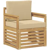 vidaXL 2 Stuk Buiten bank set Polyester Wit En Beige