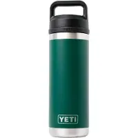 Yeti Rambler Bottle 18oz Chug Cap, Black Forest Green, thermosfles met drinkdop, 532 ml