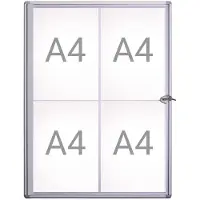 MAUL Extraslim binnenvitrine 4 x A4 aluminium