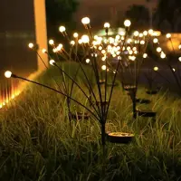 COOAU Solar Tuinverlichting - Vuurvlieglamp - Buitenlampen - 8 Verlichtingsmodi - IP44 - met Afstandsbediening - Timerfunctie - 4 Stuks