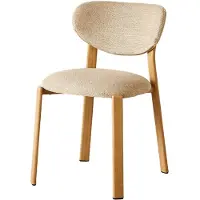 Lizzely Garden & Living Eetkamerstoel Japandi Benja bruin lichtbruin poten japanse stijl eetstoel zetel