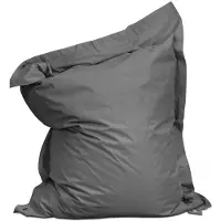 Oviala - Lege hoes voor een grijze polyester tuinpoef van 140 x 120 cm - Solys