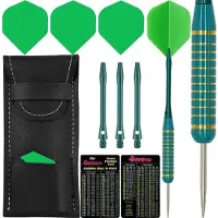 Designa Serpent Darts - Steel Tip Coloured Brass - Green Weight: 22g