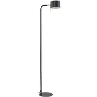 LINDBY Vloerlamp Kaida, zwart, Woon-/ Eetkamer, metaal, Modern, vloerlamp