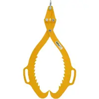 Baumarktplus TRUTZHOLM Bosbouwtang 1500kg - Voor Boomstammen tot 760mm - Heftang Met 2 Spandoorns - Sleeptang Achtertang Signaalgeel
