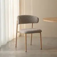 Label51 Kaito Eetkamerstoel - Creme - Geweven - Naturel Houten Frame - Stoel - Normale eetkamerstoel