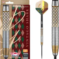 Bull's Vintago Shark CP Steeltip Dartpijlen 90% Tungsten - Rechte Barrel - Shark Grip - Professionele Darts