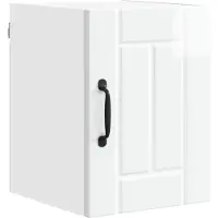 vidaXL Wandkast LUCCA Hoogglans Wit 30 x 31 x 40 cm Bewerkt hout