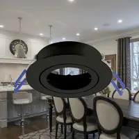 Braytron - LED Inbouwspot kantelbaar - Zaagmaat 70mm - Buitenmaat 82mm - Mat zwart