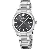 Festina Analoog horloge 'Acero Clasico' donkergrijs
