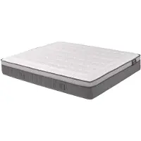 Vente-unique Set 160 x 200 cm bedbodem met opbergruimte, wit + matras met pocketveren met 7 zones en vormgeheugen van 30 cm dik - ASGARD van YSMÉE