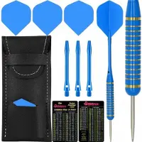 Designa Serpent Darts - Steel Tip Coloured Brass - Blue Weight: 21g